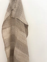Load image into Gallery viewer, RUSTIC LINEN: KELLY  GAUZE SCARF - NATURAL/BEIGE STRIPE
