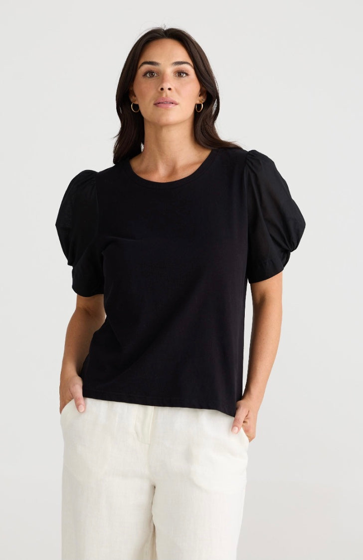 BRAVE & TRUE: ABIGAIL TEE - BLACK