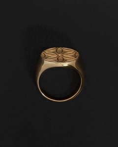 TEMPLE OF THE SUN: SEED OF LIFE RING - GOLD VERMEIL