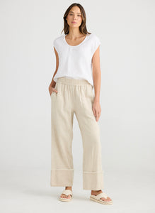 SHANTY: SIENNA PANT - NATURAL JAQUARD