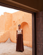 Load image into Gallery viewer, SHANTY: BRITTA DRESS - CHOCOLATE/NATURAL
