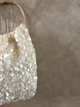 Load image into Gallery viewer, MOSS GROTTO: AVANI SEQUIN BANGLE BAG - CREAM
