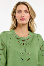 Load image into Gallery viewer, 365 DAYS: ANNIE EMBROIDERED TOP - KELLY GREEN
