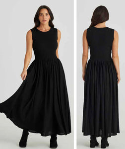 BRAVE & TRUE: MACEY DRESS - BLACK - SALE