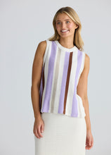 Load image into Gallery viewer, HOLIDAY LOVE: DARCIA KNIT TOP - LILAC STRIPE
