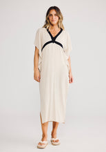 Load image into Gallery viewer, HOLIDAY: LUMA KAFTAN - NATURAL/BLACK
