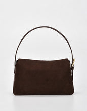 Load image into Gallery viewer, PORTSEA: SUEDE &amp; LEATHER SHOULDER BAG - CHOCOLATE
