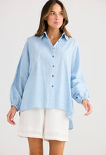 Load image into Gallery viewer, HOLIDAY: CLIFFSIDE SHIRT - BLUE SELF STRIPE

