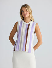 Load image into Gallery viewer, HOLIDAY LOVE: DARCIA KNIT TOP - LILAC STRIPE

