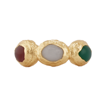 Load image into Gallery viewer, CLEOPATRAS BLING: TEMPUS RING WITH AGATE - 18K GOLD PLATED
