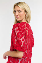 Load image into Gallery viewer, 365 DAYS: IVY EMBROIDERED TOP - RED
