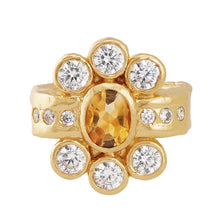 Load image into Gallery viewer, CLEOPATRAS BLING: KI RING IN CITRINE - 18K GOLD PLATED
