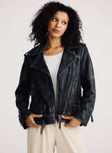Load image into Gallery viewer, SHANTY: EASTON BIKER JACKET - VINTAGE WORN BLACK
