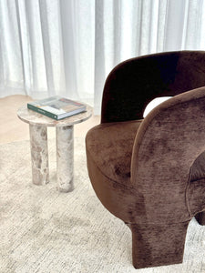 NELSON FORMES ARMCHAIR - CHOCOLATE