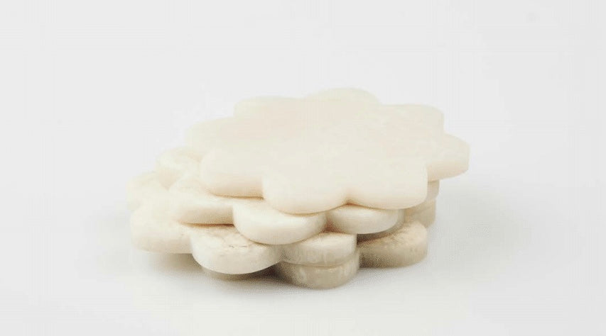 HOLIDAY HOME: RESIN COASTER SET 4 - OFF WHITE