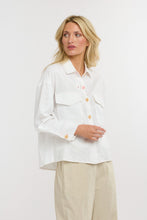 Load image into Gallery viewer, 365 DAYS: MAVERICK LINEN SHIRT - WHITE/PINK
