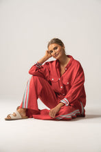 Load image into Gallery viewer, FOUND BY TWO: MORNING AFTER SHIRT - RED WITH SIDE STRIPE
