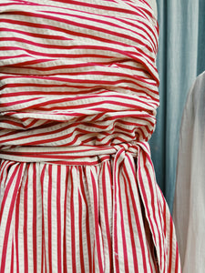 BRAVE & TRUE: AVALON DRESS - WHITE/RED STRIPE