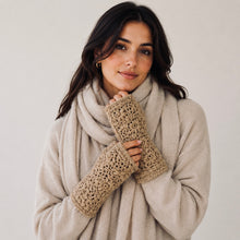 Load image into Gallery viewer, MIASA: HANDMADE 100% WOOL CROCHET GLOVES - MUSHROOM
