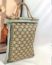Load image into Gallery viewer, MISS MOSS: VIENNA TOTE - BOTTLE GREEN MULTI
