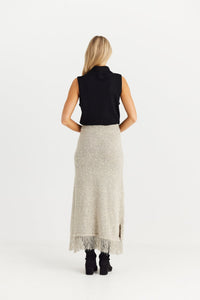 SHANTY: SEVILLE KNIT SKIRT - OATMEAL- SALE