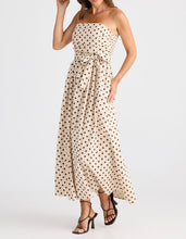 Load image into Gallery viewer, BRAVE &amp; TRUE: AVALON DRESS - CHOCOLATE POLKA DOT
