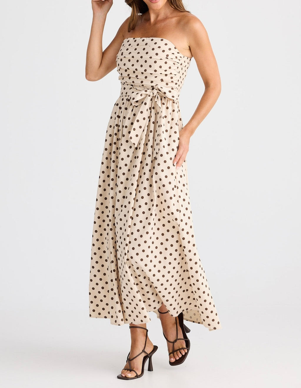 BRAVE & TRUE: AVALON DRESS - CHOCOLATE POLKA DOT