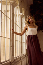 Load image into Gallery viewer, SHANTY: BRITTA DRESS - CHOCOLATE/NATURAL
