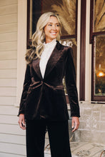 Load image into Gallery viewer, ITALIAN STAR: JETS VELVET PANTS - CHOCOLATE
