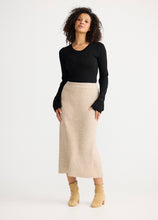 Load image into Gallery viewer, SHANTY: LUCERNE KNIT SKIRT - OATMEAL
