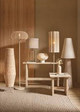 Load image into Gallery viewer, AMALFI: TALSTONE LINEN FLOOR LAMP - NATURAL
