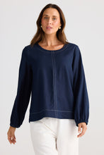 Load image into Gallery viewer, BRAVE &amp; TRUE: DELPHI TOP - NAVY
