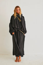 Load image into Gallery viewer, MAMAPAPA: SCARLETT MIDI SKIRT - BLACK
