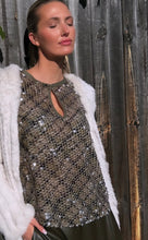 Load image into Gallery viewer, 365 DAYS: MEDUSA SEQUIN TOP - OLIVE
