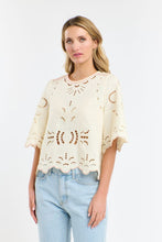 Load image into Gallery viewer, 365 DAYS: ANNIE EMBROIDERED TOP - ANTIQUE CREAM
