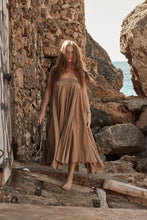 Load image into Gallery viewer, MAMAPAPA: VICKY COTTON MAXI SKIRT - CAMEL
