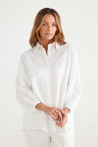 BRAVE & TRUE: MONTY SHIRT - WHITE