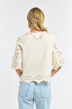 Load image into Gallery viewer, 365 DAYS: ANNIE EMBROIDERED TOP - ANTIQUE CREAM
