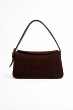 Load image into Gallery viewer, PORTSEA: SUEDE &amp; LEATHER SHOULDER BAG - CHOCOLATE
