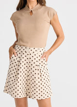 Load image into Gallery viewer, BRAVE &amp; TRUE: EDEN SHORT - CHOCOLATE POLKA DOT
