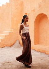 Load image into Gallery viewer, SHANTY: BRITTA DRESS - CHOCOLATE/NATURAL
