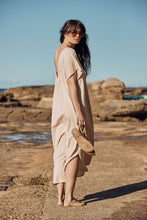 Load image into Gallery viewer, MAMAPAPA: AVIGNON T-SHIRT DRESS - BEIGE
