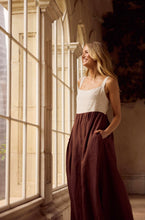 Load image into Gallery viewer, SHANTY: BRITTA DRESS - CHOCOLATE/NATURAL
