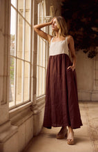 Load image into Gallery viewer, SHANTY: BRITTA DRESS - CHOCOLATE/NATURAL
