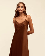 Load image into Gallery viewer, MOSS GROTTO: TATIANA CAMISOLE SLIP DRESS - CHOCOLATE
