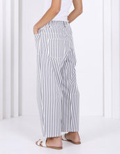 Load image into Gallery viewer, MONACO: CARTER BARREL JEAN - BLUE STRIPE
