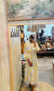 MISS MOSS: CLARA FLORAL DRESS - YELLOW FLORAL