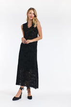 Load image into Gallery viewer, 365 DAYS: PHILLIPA LACE &amp; LOCKET TANK - BLACK
