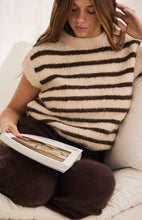 Load image into Gallery viewer, MAMAPAPA: JELLY STRIPE VEST - CHOCOLATE
