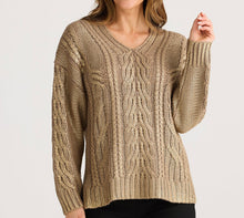Load image into Gallery viewer, BRAVE &amp; TRUE: SATELLITE KNIT- METALLIC BRONZE
